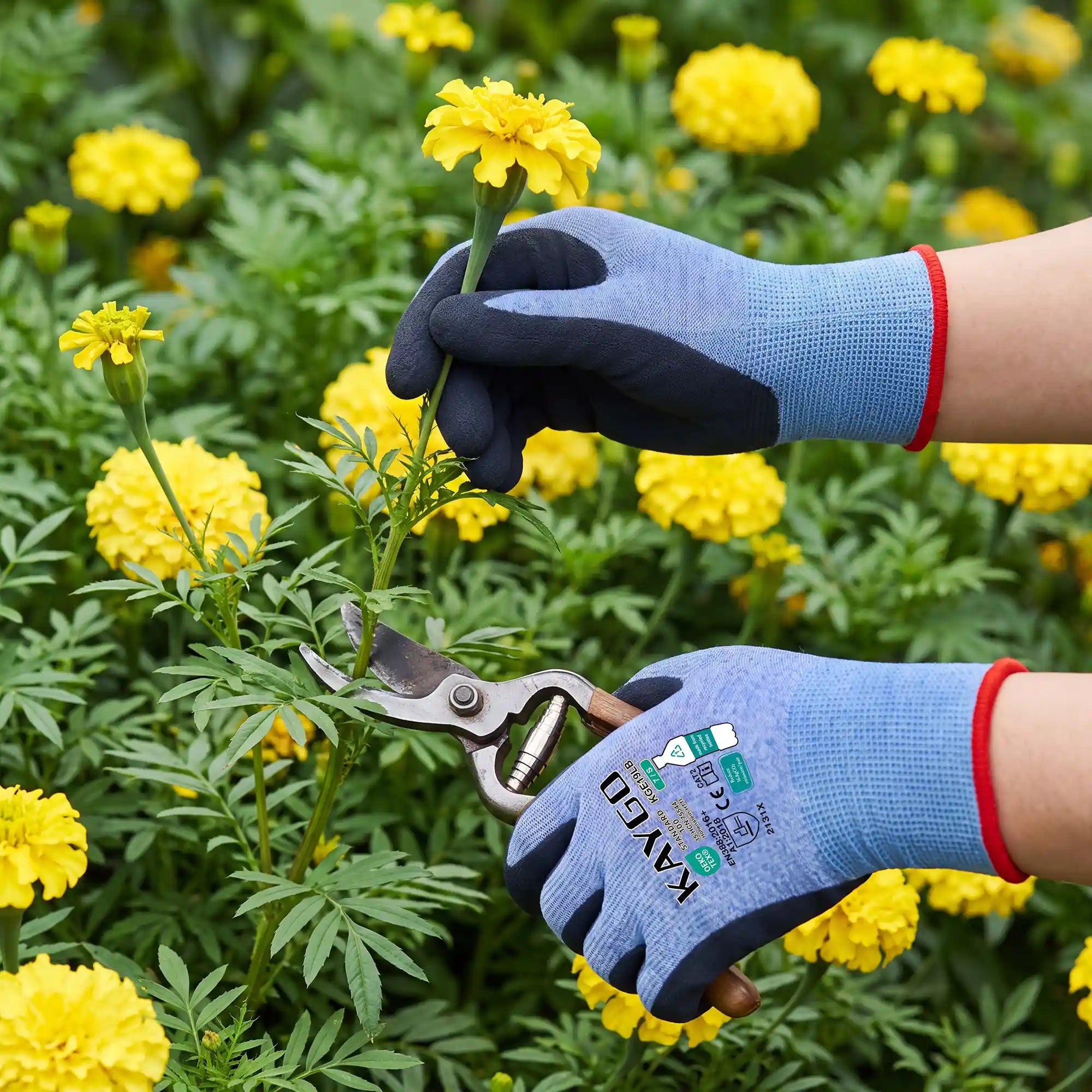 KAYGO KGE19L Sandy Latex Coated Work Gloves for Gardening, Landscaping & General Handling