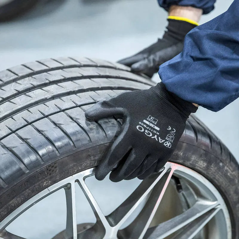 KG11 Seamless Knit Polyester Work Gloves with Polyurethane Coated on Palm and Fingers
