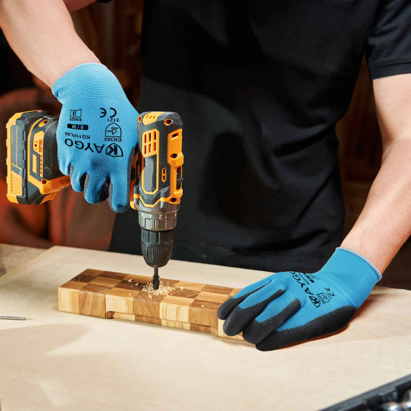 KG11 Seamless Knit Polyester Work Gloves with Polyurethane Coated on Palm and Fingers