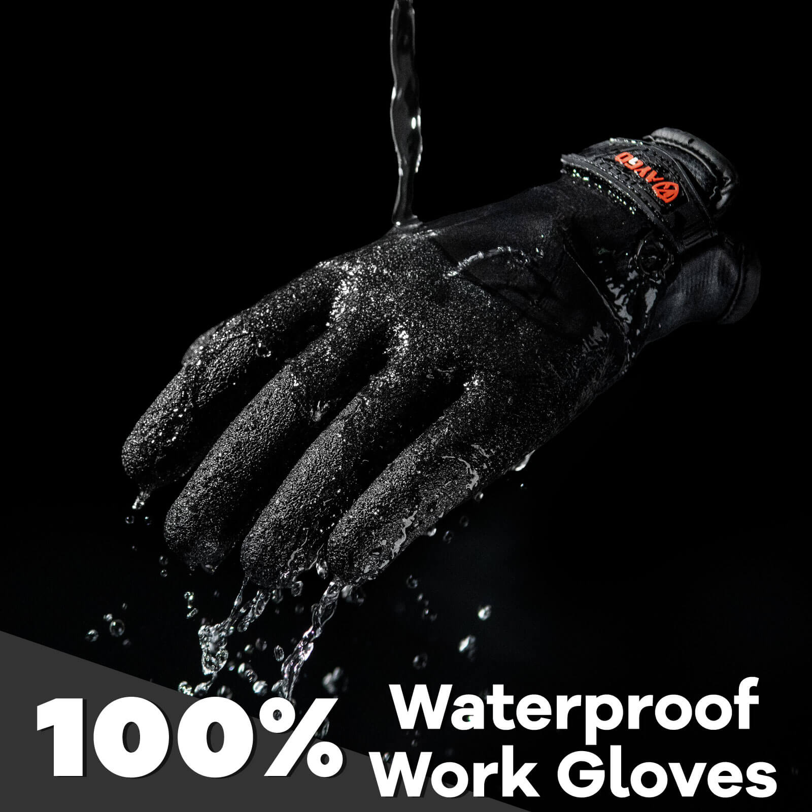 Waterproof Thermal Work Gloves with Double Dipped Latex Coated on Full Hand