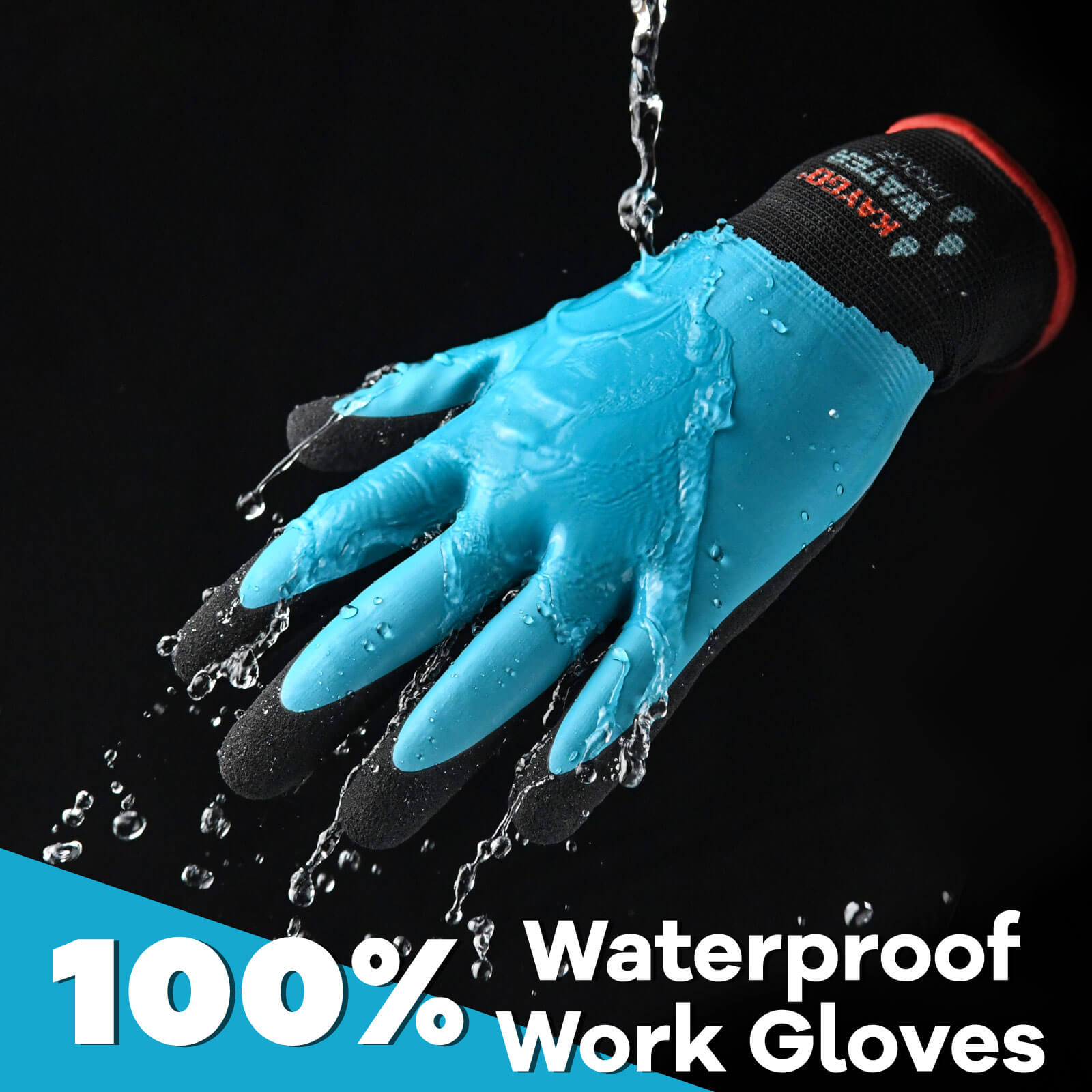 KAYGO KG150 Waterproof Work Gloves with Rubber Coated