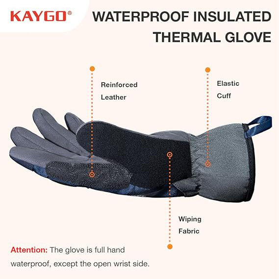KAYGO KG168W Winter Thermal Work Gloves 1 Pair / Blue / X-Large
