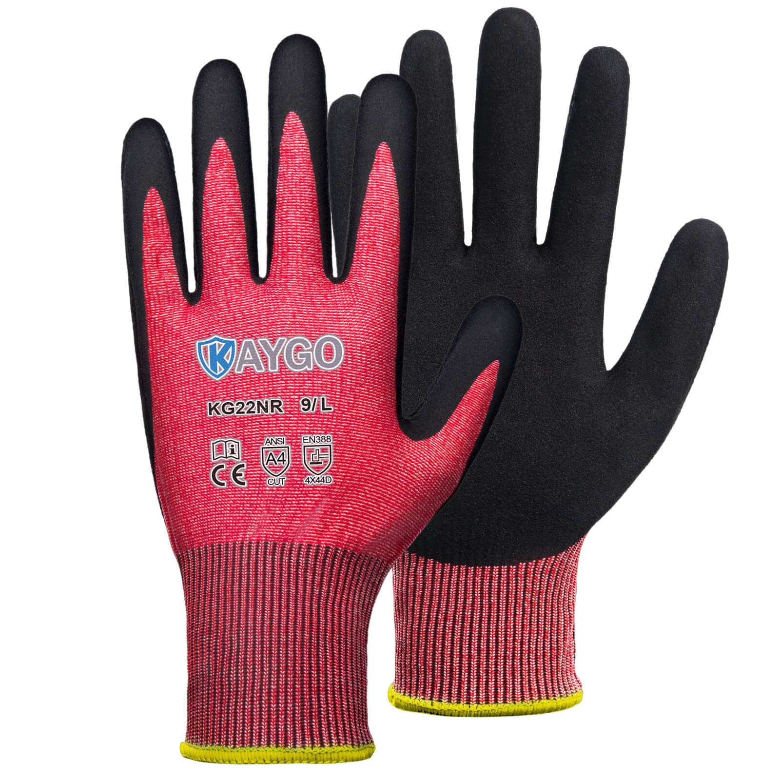 Seamless Knit Cut Resistant Work Gloves with Nitrile Coated on Palm & Fingers