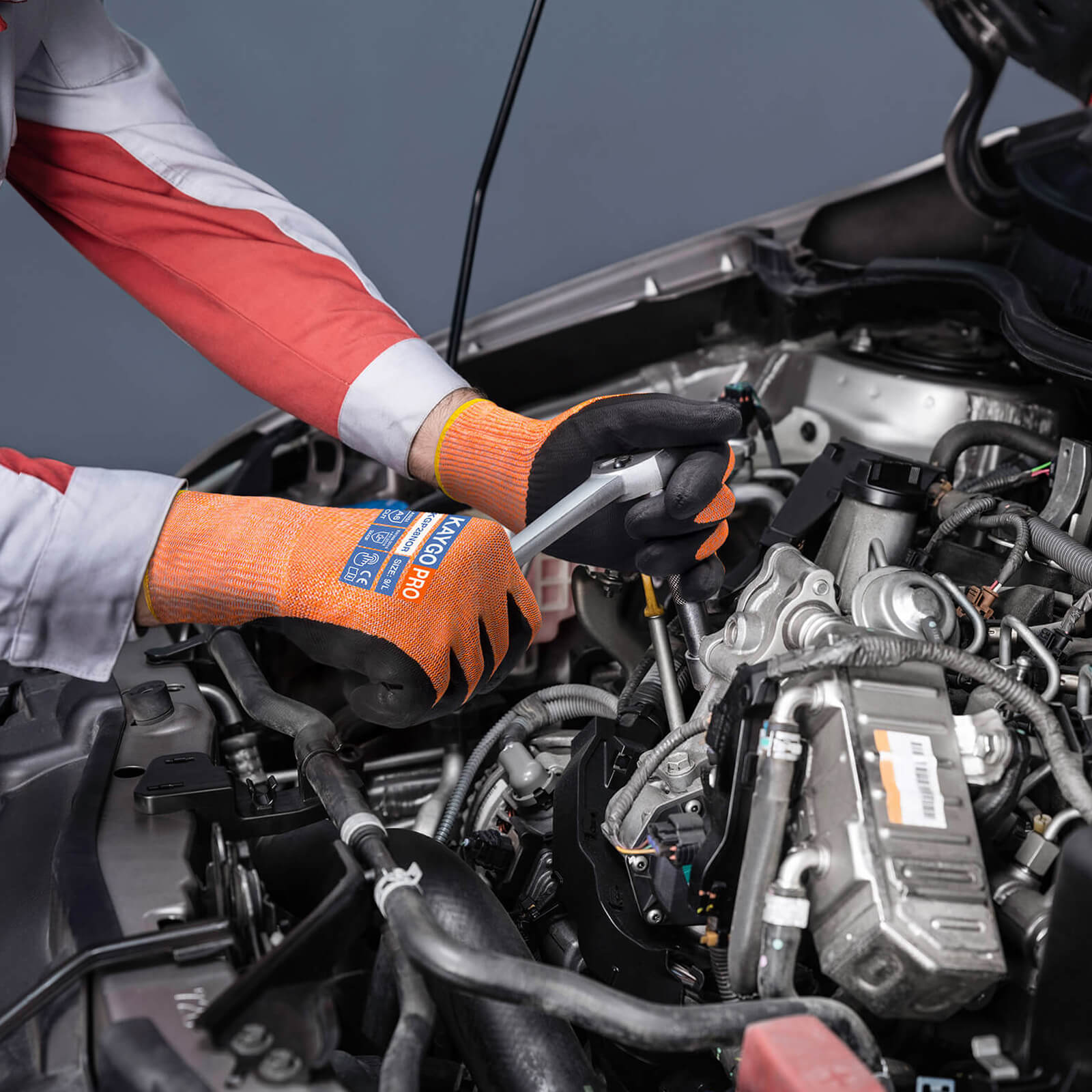 A6 Cut Resistant Gloves with Nitrile Coated MicroFoam Grip on Palm & Fingers - Touchscreen Compatible