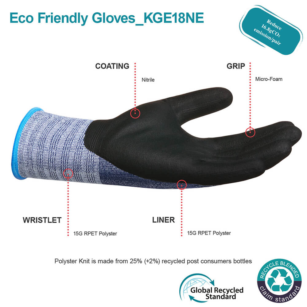 Work Gloves for Women,Pack of 3,KAYGO KGE19L,Rubber Gloves Eco Friendly  Women Gloves with Breathable, Good Grip, Latex Sandy Coated