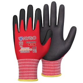 KAYGO Cut Resistant Gloves Polyurethane Coated - 3 Pairs, KG20PC,ANSI Cut Level A3